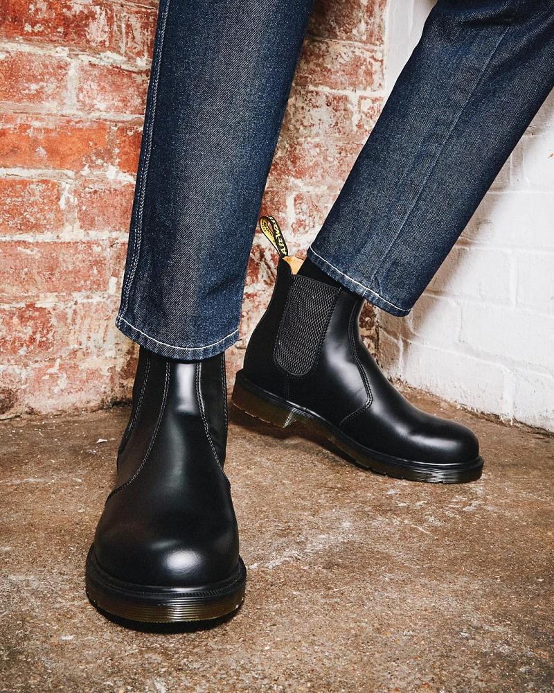 Women's Dr Martens 2976 Smooth Leather Chelsea Boots Black | AU 116QMA